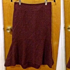 H&M Wool-Blend Fluted Skirt in Tweed